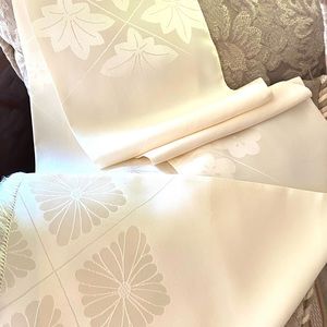 Ivory Silk Scarf, Luxury, Stunning Triple Pattern Silk-Unisex PERFECT Condition